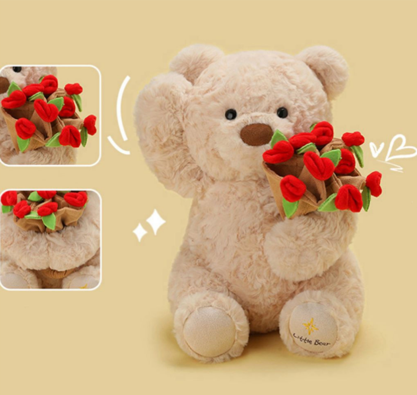 FloofyBear - Miś z Bukietem Róż